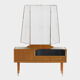 Vintage mid century dressing table with folding mirror, 1950s-1960s