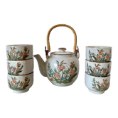 Vintage flowered stoneware tea service