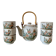 Vintage flowered stoneware tea service