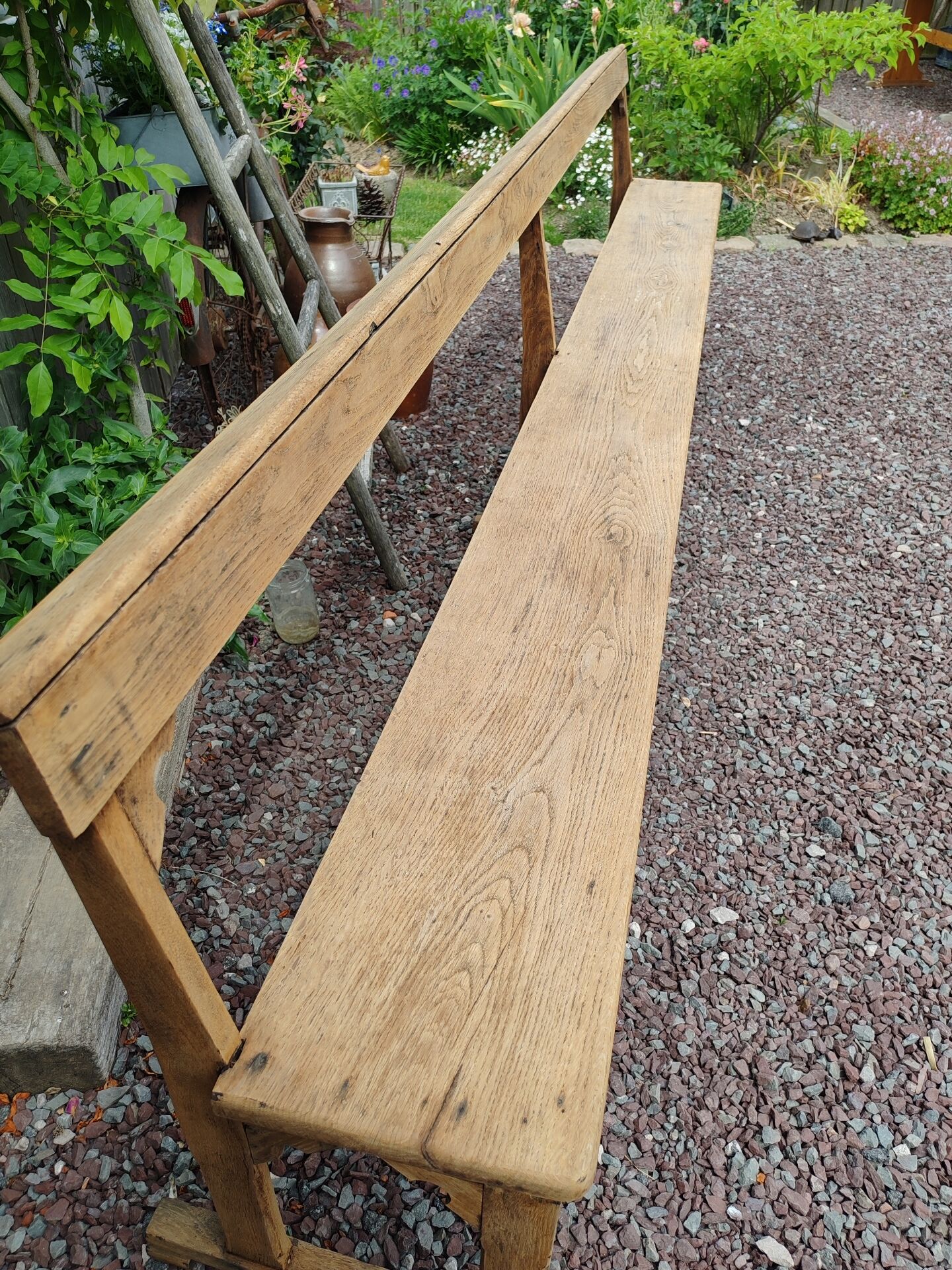 Oak church bench