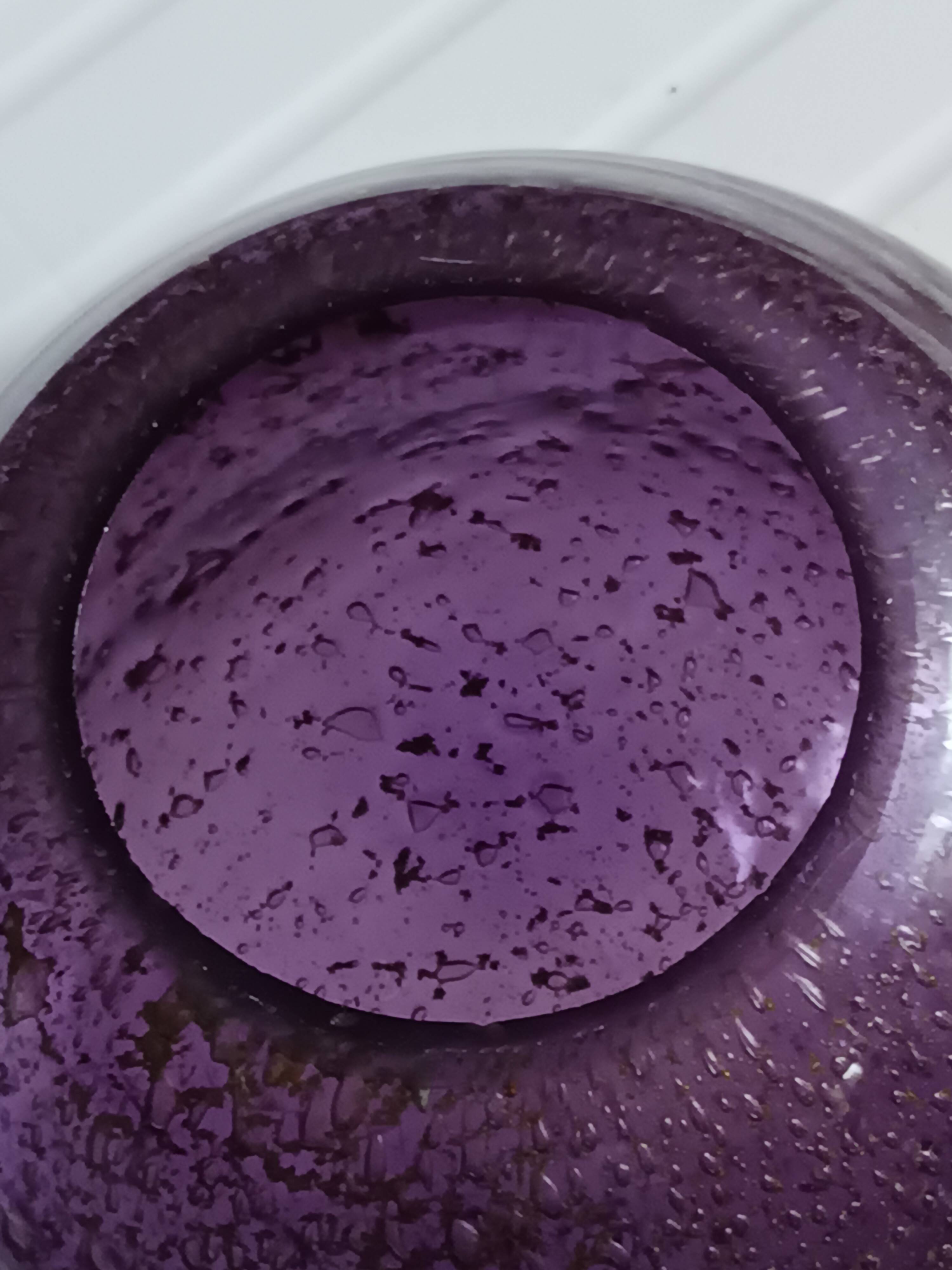 Purple Murano glass pocket bowl with aventurine – attributed to Seguso