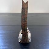 Zoomorphic ashtray in patinated bronze