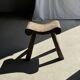 Four-legged stool in antique teak from Indonesia H 50 L 52
