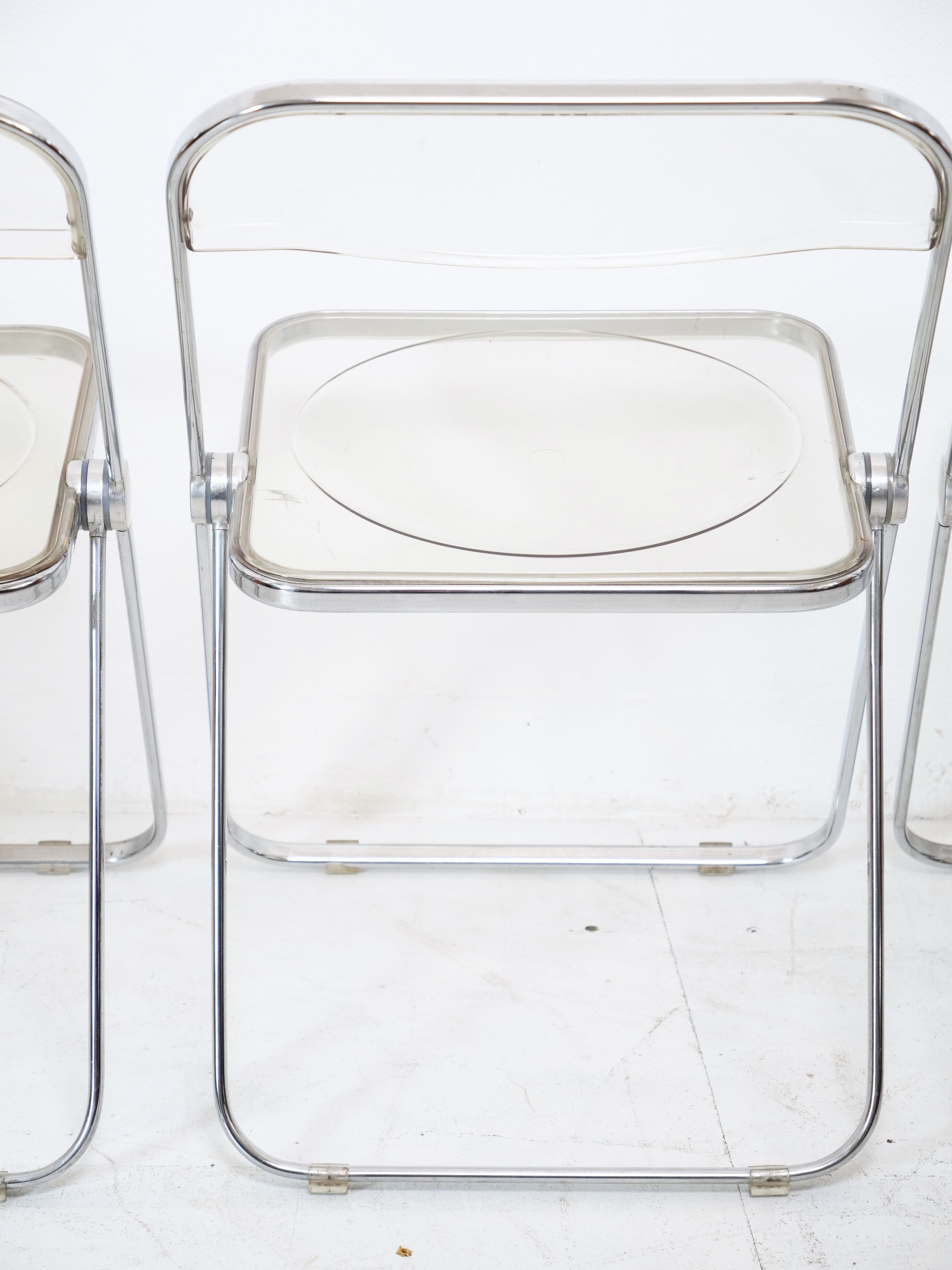 Suite of 4 Plia chairs by Giancarlo Piretti for castelli