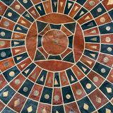 Tuareg carpet in snakeskin / goat leather