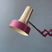 Vintage Space Age purple scissor wall light