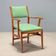 Vintage wooden and fabric armchair, Italian design from the 1950s.