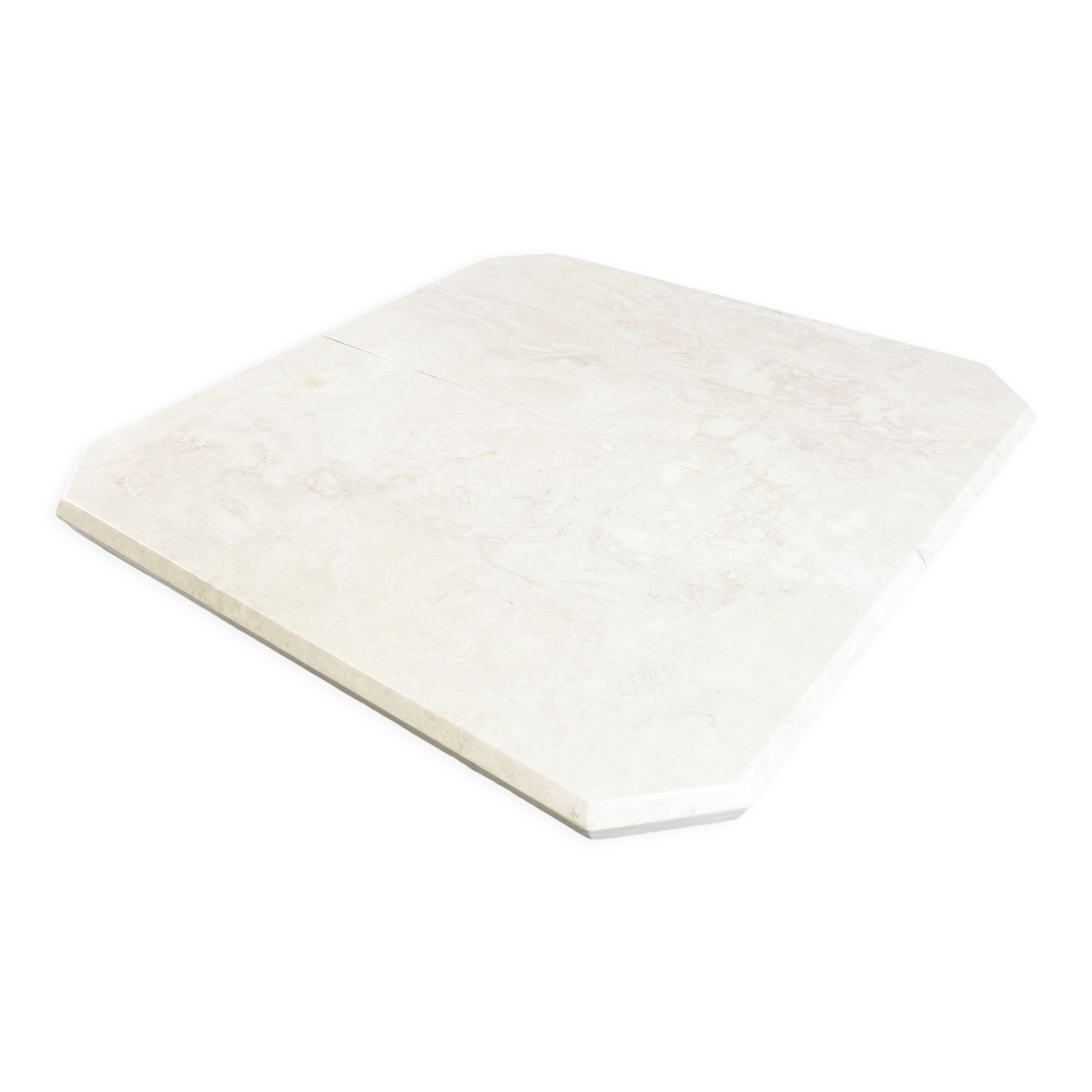 Vintage travertine hidden bar coffee table, 1970s