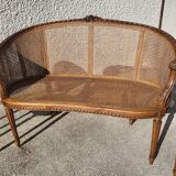 Canape bench 2 chairs louis xvi walnut canning