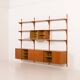 Hansen and Guldborg 3 bay teak wall unit, Denmark 1960s