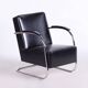Bauhaus Seating Set in Chrome and Leather from Mücke Melder, Czech, 1930s, Set of 3