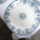 Series of 10 old Terre de Fer plates by L.G. for the earthenware factory of Clairefontaine