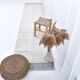 Tapis de couloir vintage bleu pastel doux 2x10, 68x302 cm