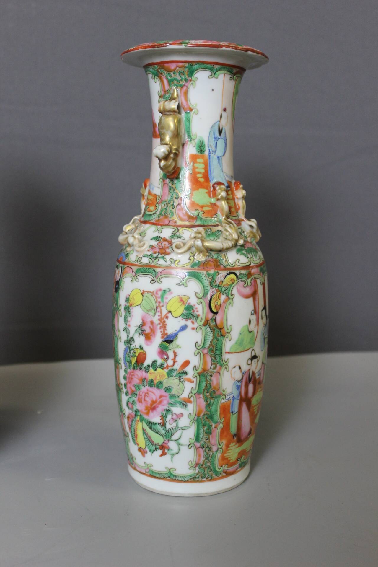 Pair of Canton Porcelain Vases, China circa 1900