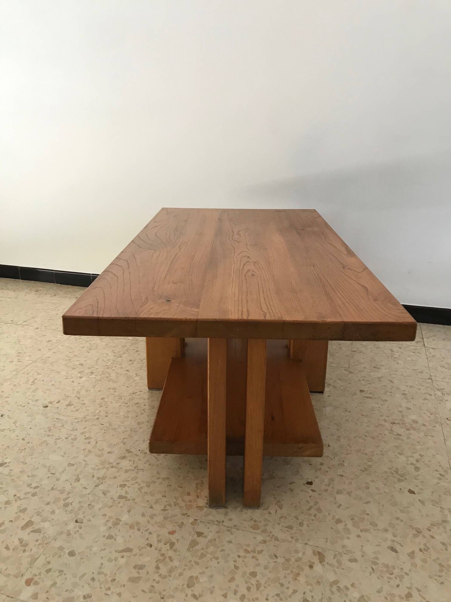Solid elm coffee table from the 80s