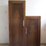 Asymmetrical wooden wardrobe in Art Deco style