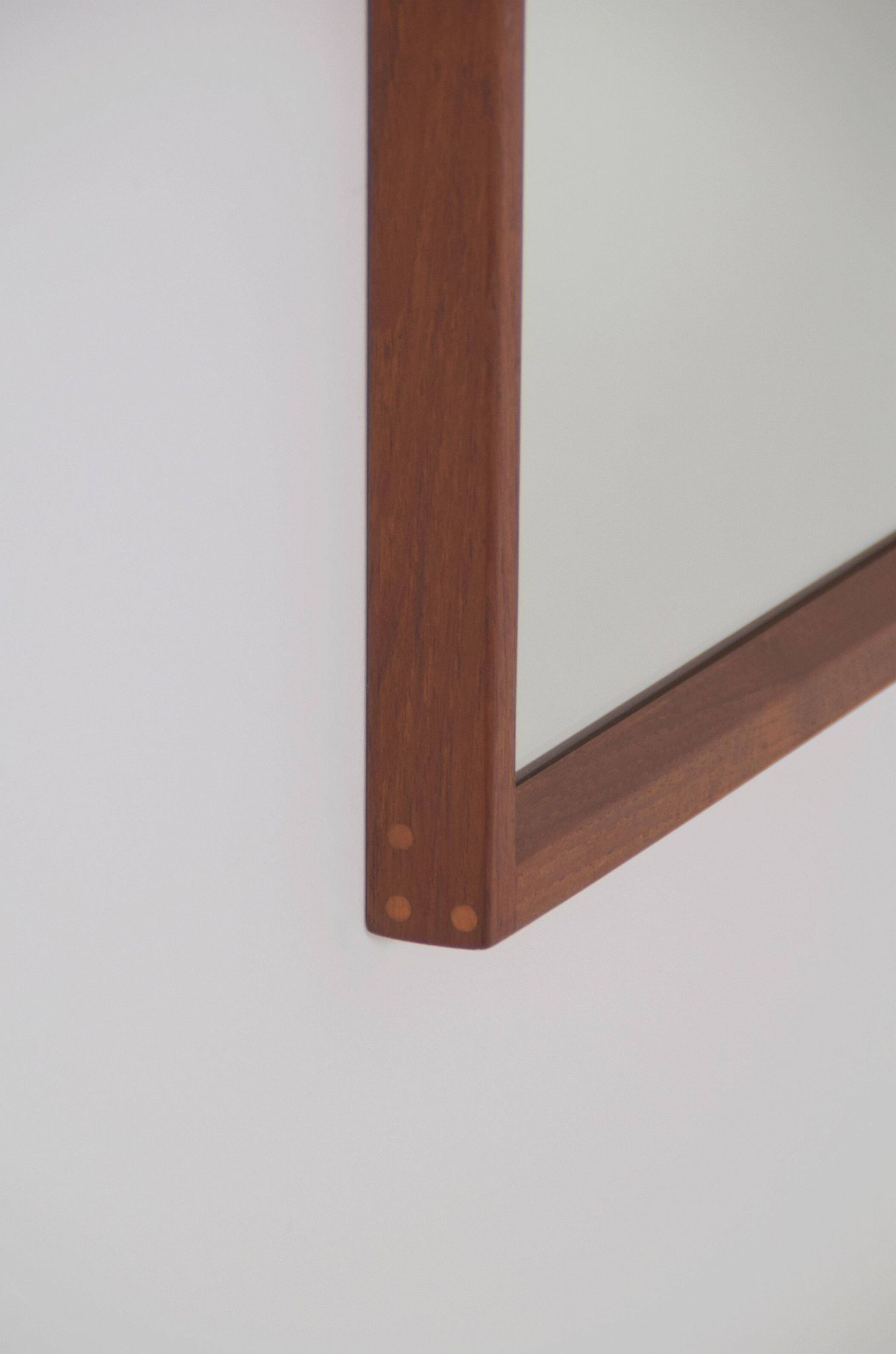 Danish teak mirror by Kai Kristiansen for Aksel Kjersgaard, 1960s