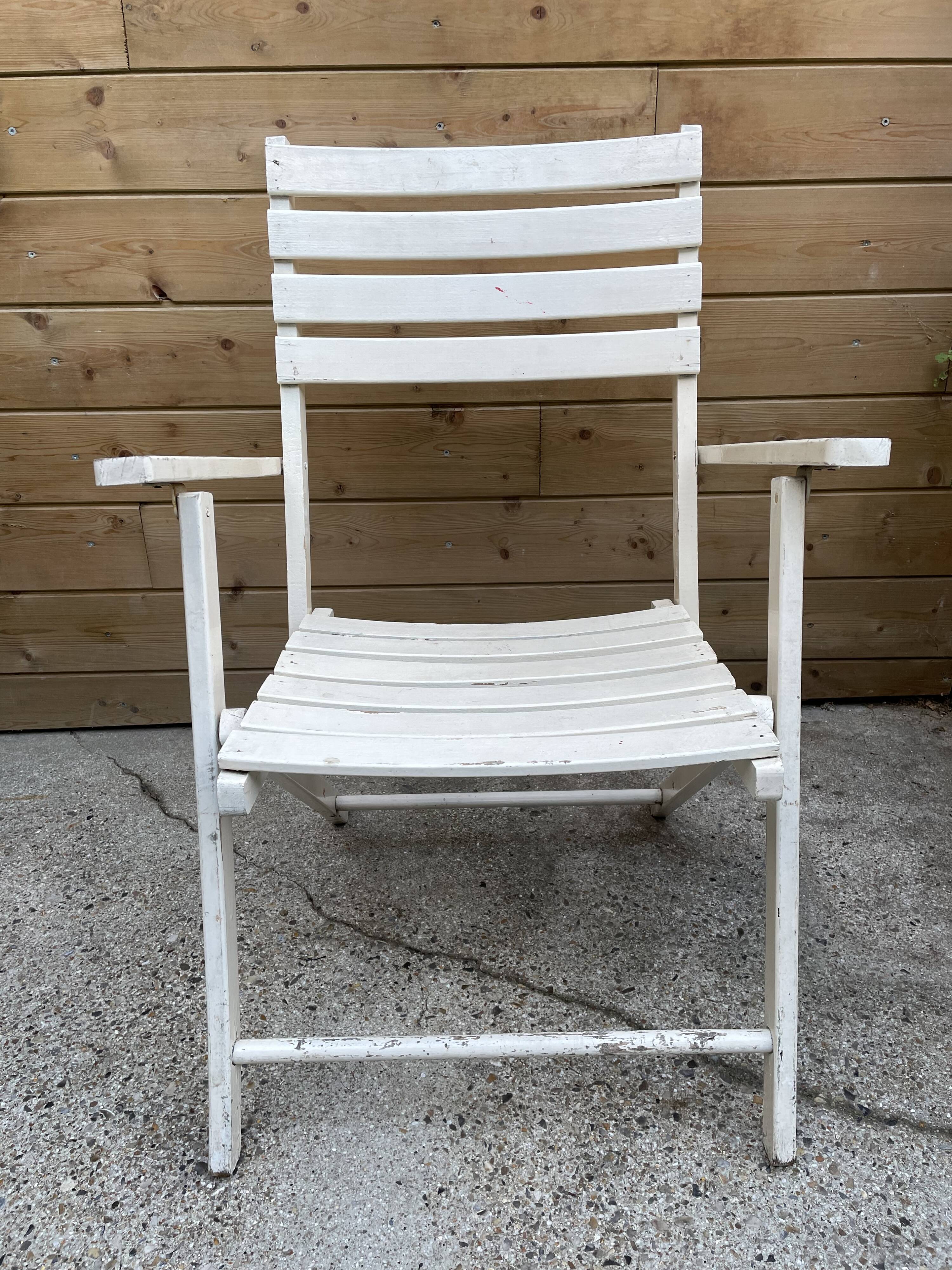 Folding garden armchair, 50s