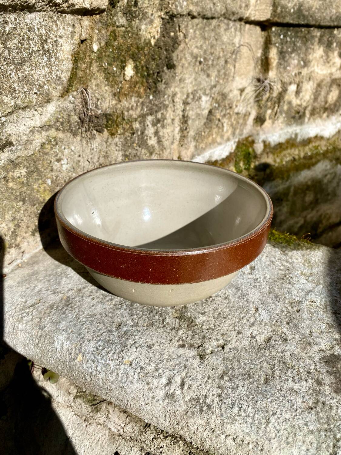 Antique stoneware salad bowls