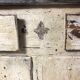 Old patinated painted wooden sideboard