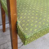 Paire de fauteuils bridge vintage 1950s pieds compas design