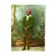 Portrait d’un dandy, Rajasthan vers 1920, photographie ancienne colorée