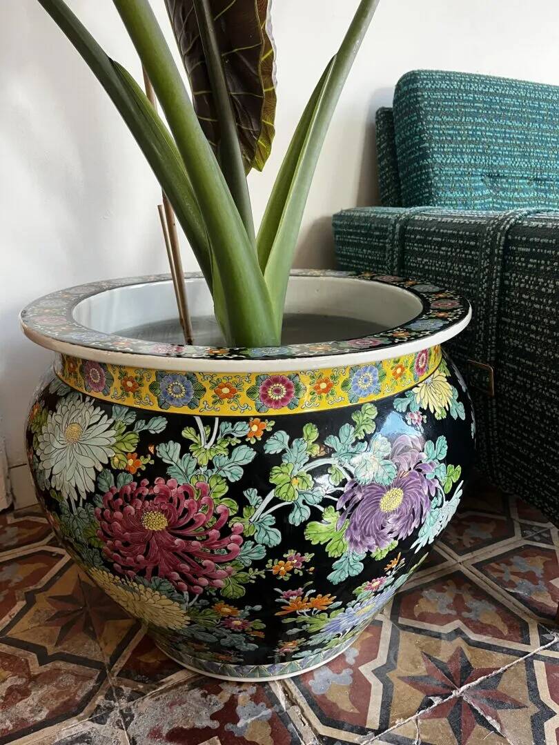 Pot de fleurs XXL asiatique