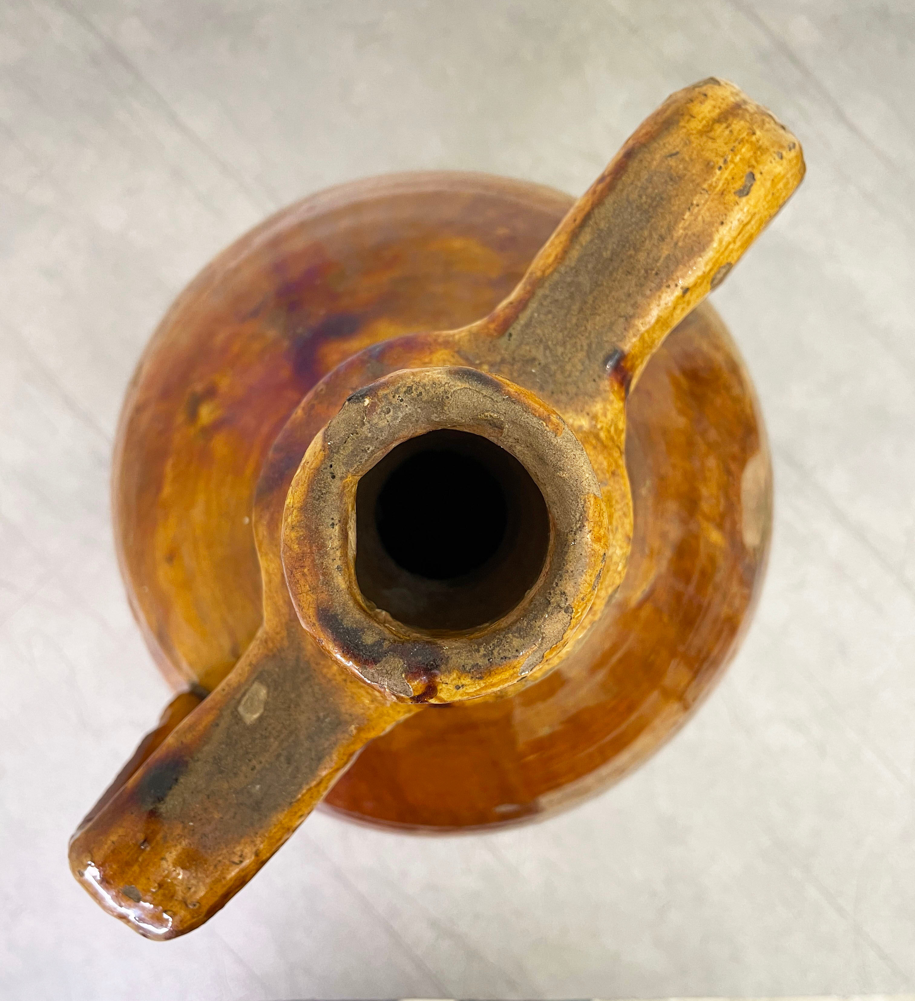 XL Antique Iridescent Glaze Amphora