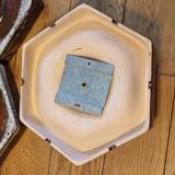 Set of 3 Hustadt Leuchten hexagon ceramic wall lights