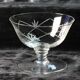 Set of 8 Champagne glasses in engraved crystal - Authentic Art Deco 1940