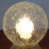 Iceglass & Brass Table Lamp from Doria Leuchten, 1960s