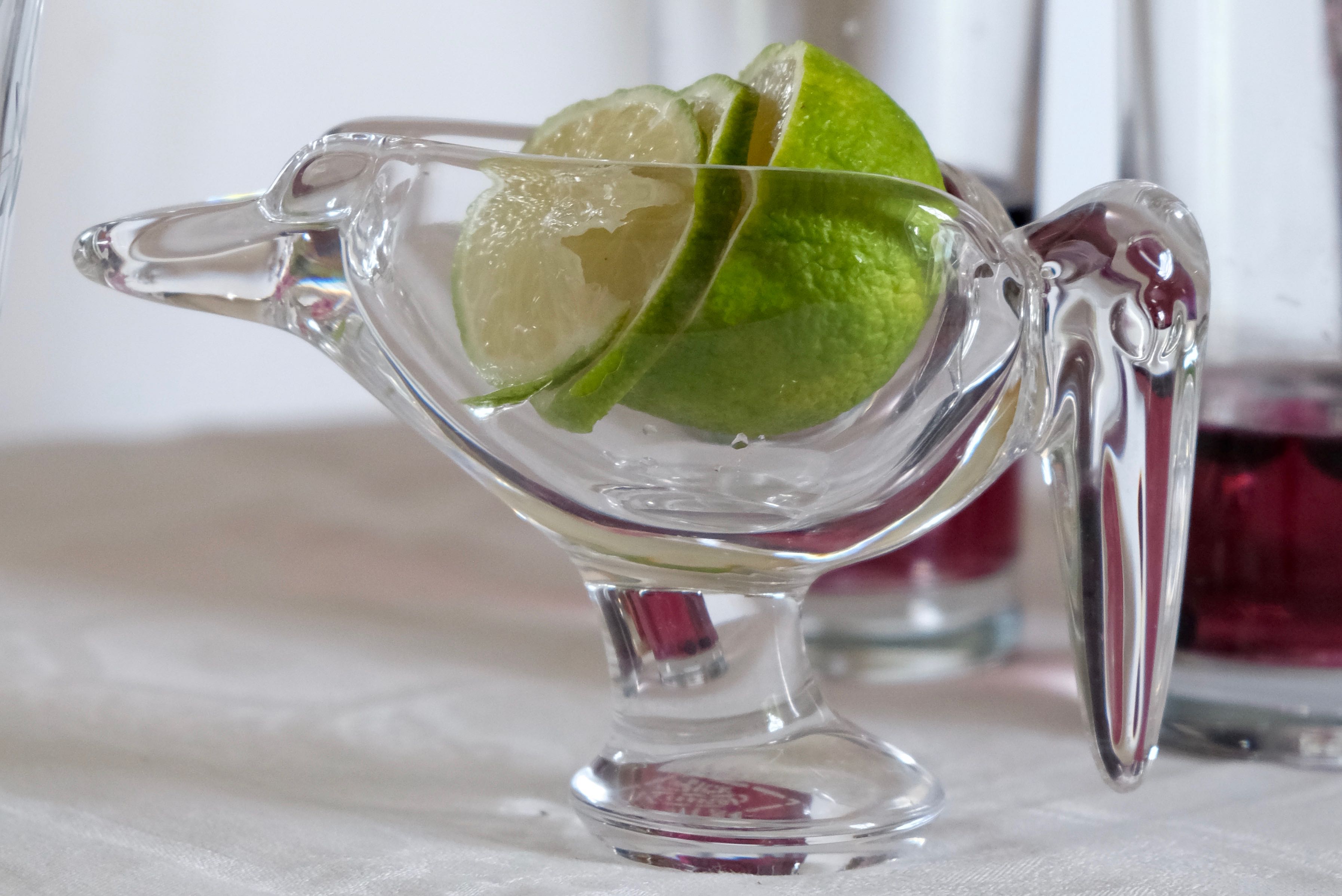 Heron marabout bird crystal of Vannes