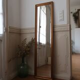 Very large golden mirror full foot 37x147cm