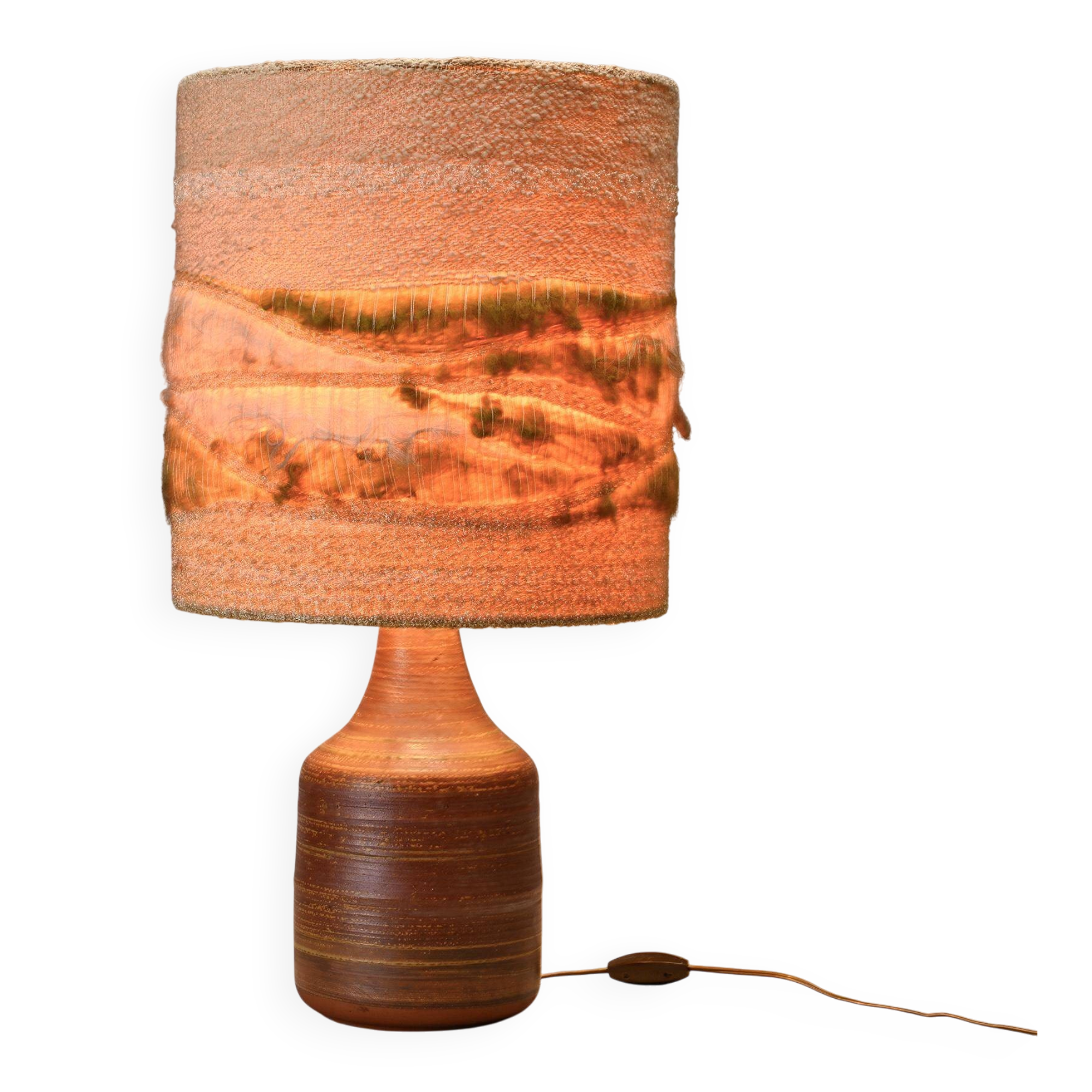 Ceramic lamp by Jacques Pouchain, Atelier Dieulefit, 1960s
