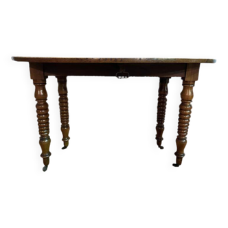 Louis Philippe style oval extendable dining table