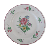 Large ancient plate in Lunéville earthenware