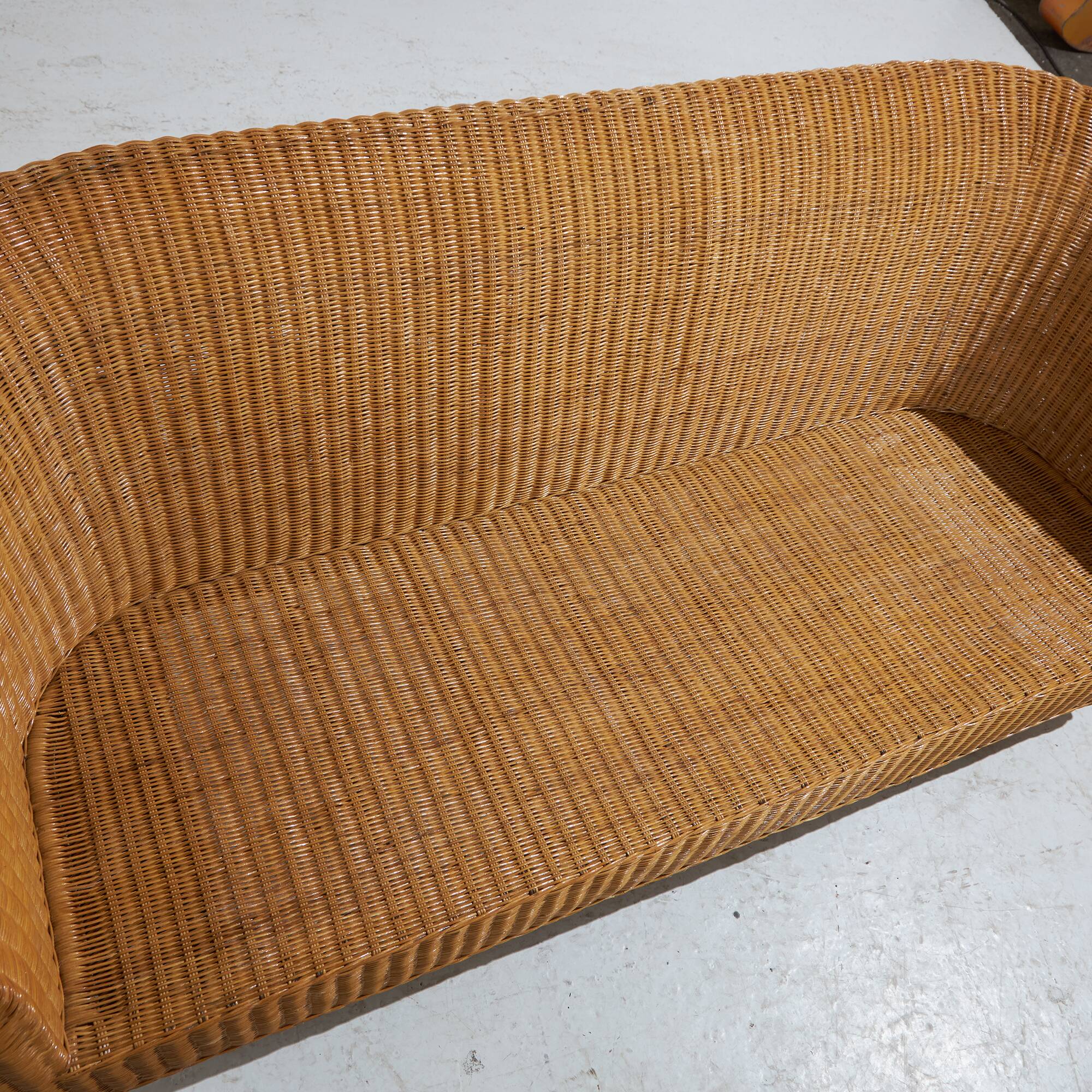 Oak & Rattan Sofa, 1970s (MK10668)