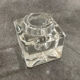 Candle holder holder -candle table vintage glass square shape