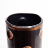 Brutalist copper vase