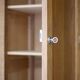 Rare: Parisian wardrobe, oak bonnetière from the 1950s