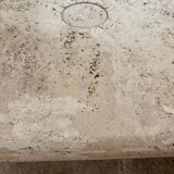 Travertine coffee table, Angelo Mangiarotti, Italy, 1970s