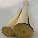 Pair of Lino Sabattini Cardinal brass vases for Christofle