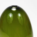 Art glass vase Saippuakupla green soap by Kaj Franck, Nuutajärvi Finland.