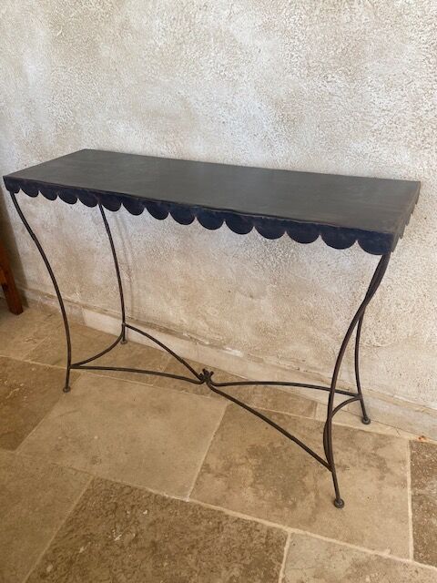Console métal et fer forgé