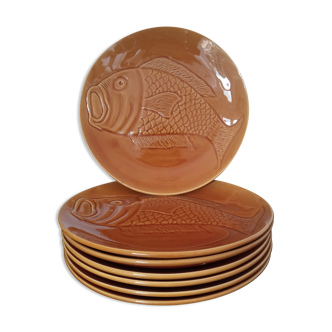 Ceramic fish plates from Saint Amand