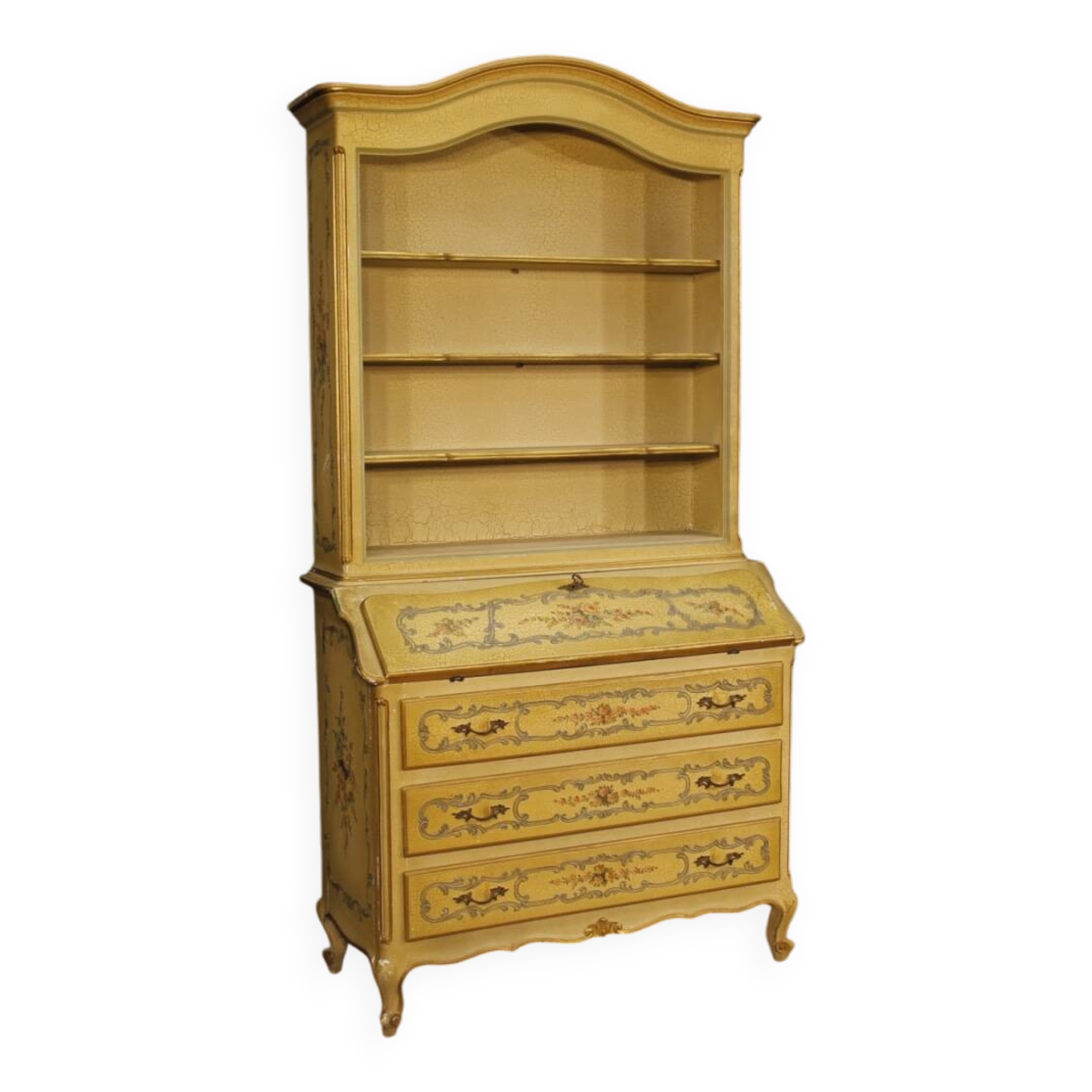 Trumeau vénitien en bois laqué et doré du XXe siècle