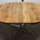 Dining table 1970 extendable formica feet cross atypical chrome