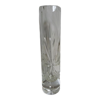 Vase soliflore en verre ou cristal taillé