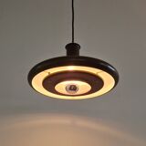 Dark brown Optima pendant lamp by Hans Due for Fog & Mørup, Denmark 1970s
