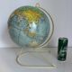 Vintage 1960 terrestrial globe by Girard Barrère in cream - 35 cm